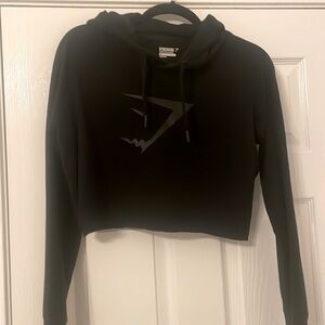 Gym shark crop hoodie